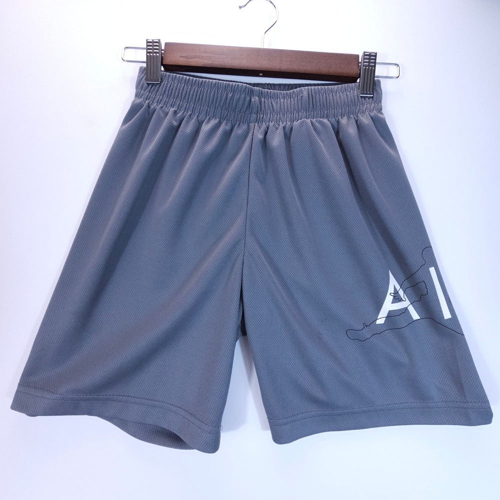 Jordan Shorts Boys Medium Gray Streetwear Air Jumpman Mesh Basketball Athletic